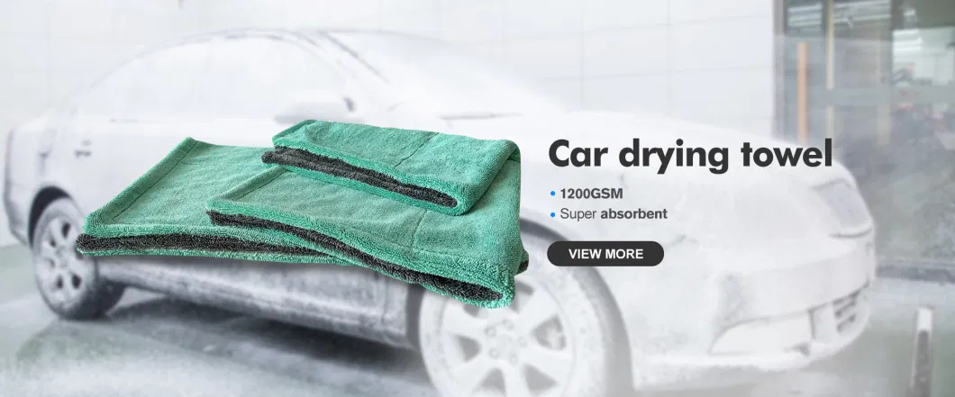 1400GSM Large Size Soft Coral Fleece Twisted Car Wash Towel Water Absorption Quick Dry Microfiber Towel