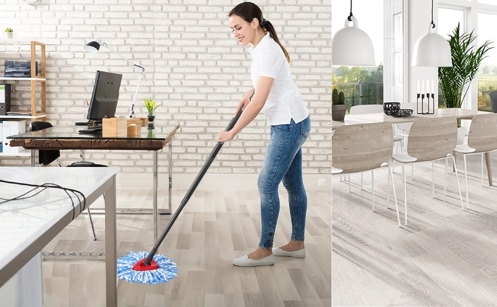 Rinseclean Spin Mop Refills Compatible for O-Cedar / Velida with 2 Tank Dual System, Spin Mop