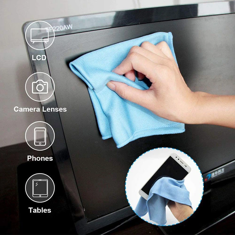 Ready Stock Soft Microfiber Cleaning Towel Absorbable Glass Kitchen Cleaning Cloth