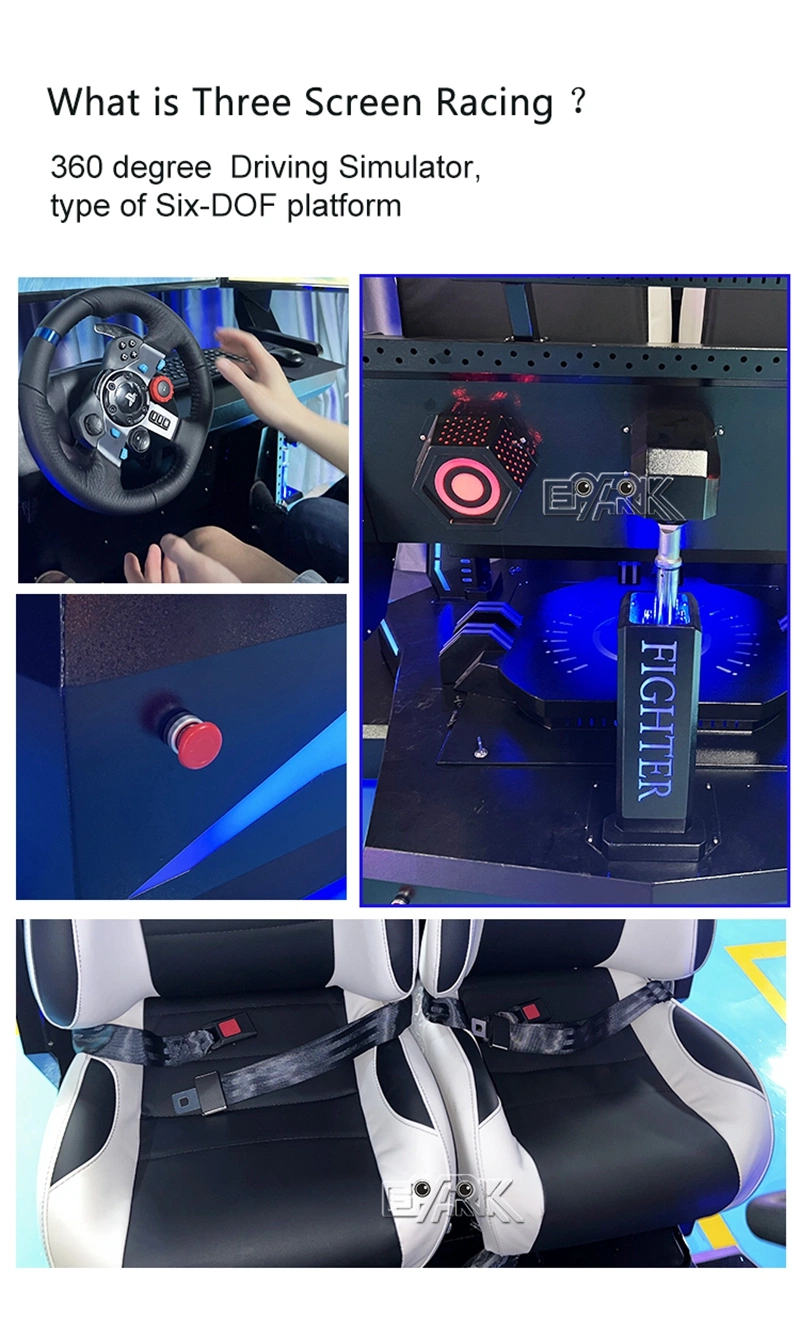 Three-Axis Three-Screen Racing Car Vr Racing Car Seats Arcade Games 9d Vr Platform Motion