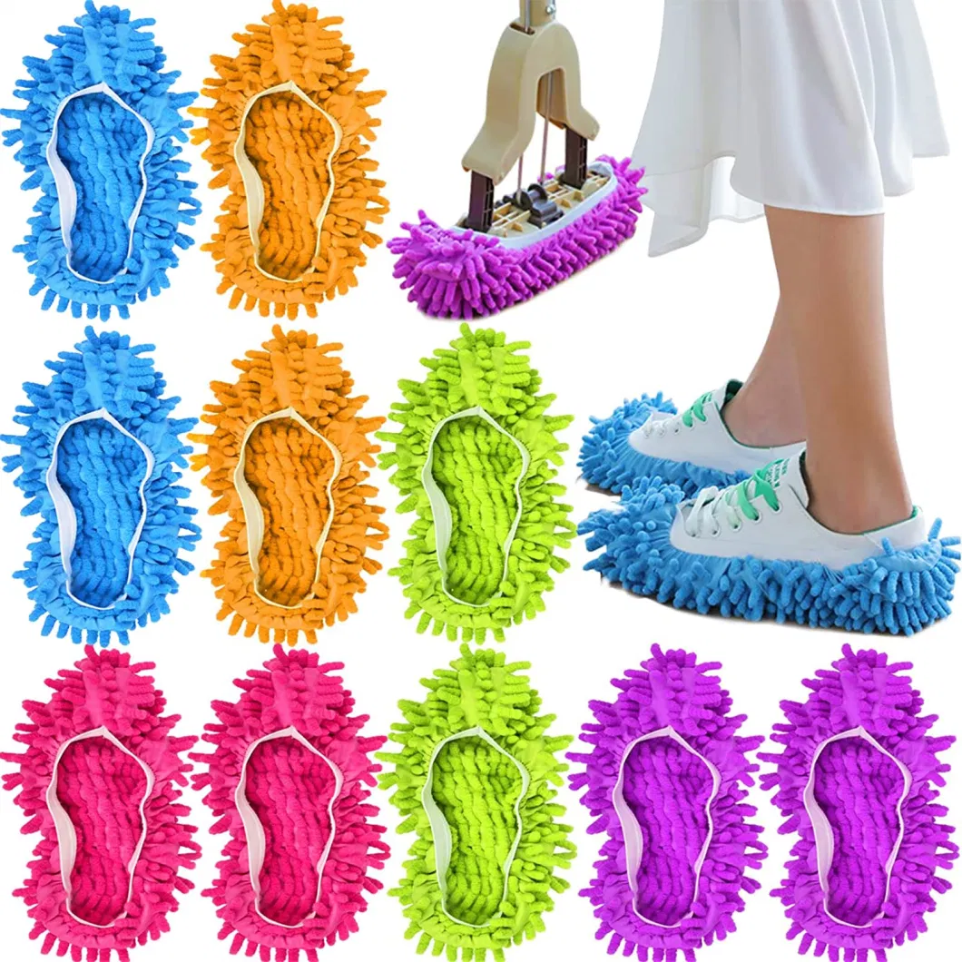 Microfiber Shoes Cover Soft Washable Reusable Floor Dust Dirt Hair Sweeper Mop