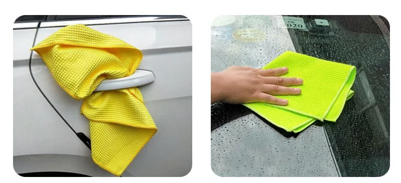 40*40cm Honeycomb Waffle Design Textiles Microfiber Car Wash Towel