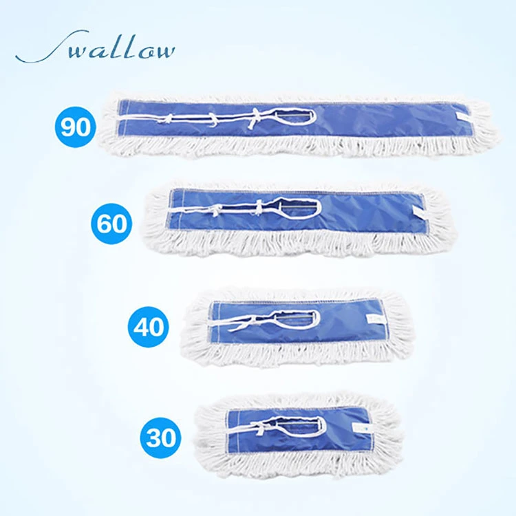 Industrial Strength Washable Cotton Microfiber Dust Flat Mop Head Refills Swallow