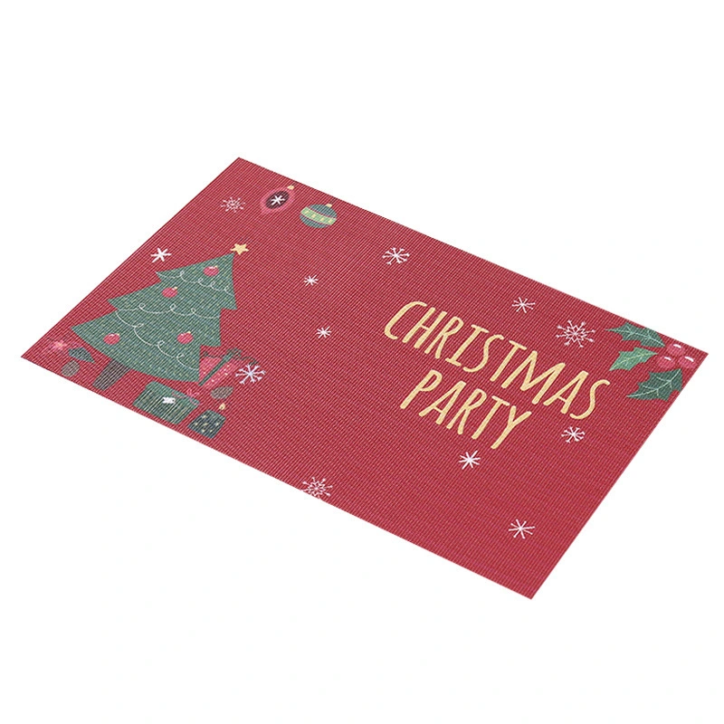 Christmas Decoration Mats Placemat Printed Placemats for Cutlery PVC Dining Eco-Friendly Sublimation Non Slip Nordic Table Mat