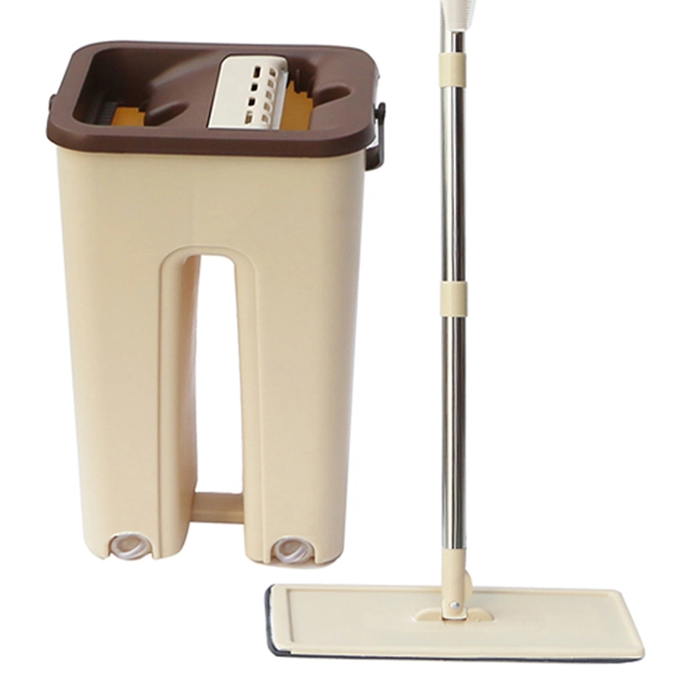 Hot Sale Dry and Wet Sepration Flat Mop Microfiber Head 360 Rotating Mop with Bucket Set