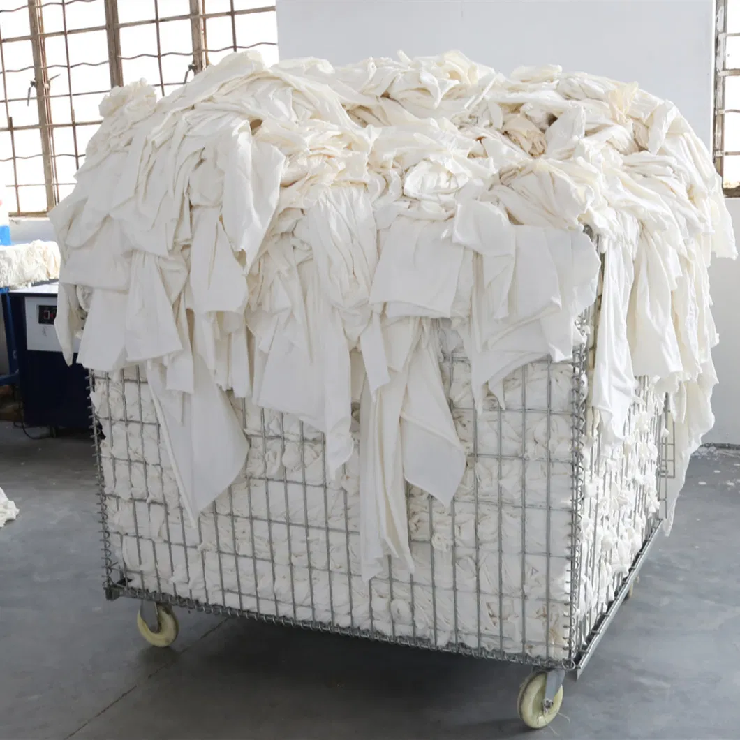 Cotton White T Shirt Rags Industrial Cotton Cleaning Wiping Used Rags