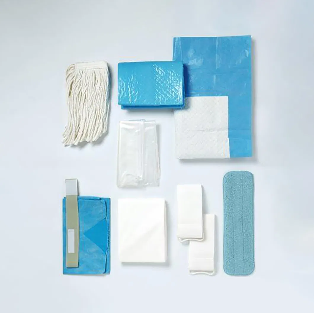 Disposable Room Turnover Kit with Rayon Mop and Low-Linting Components