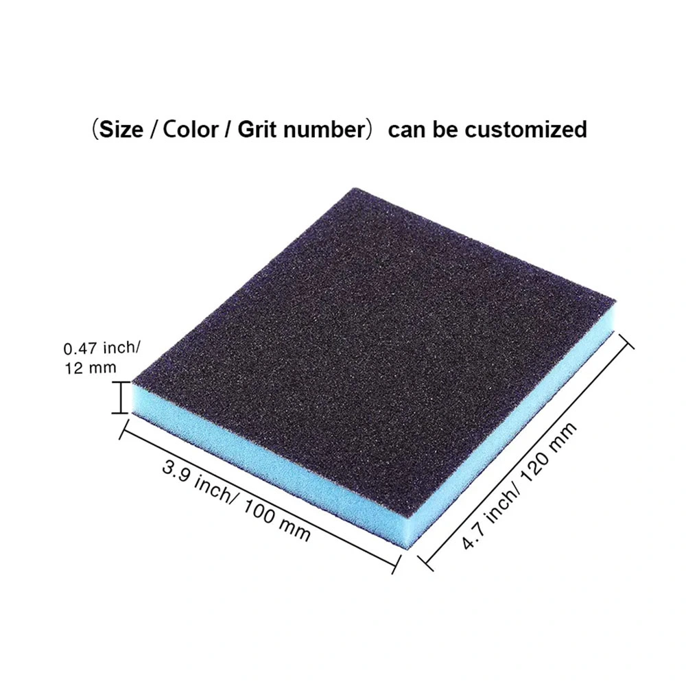 100X120mm Double-Sided Sandpaper 60 to 280 Grit Sanding and Grinding Sponge