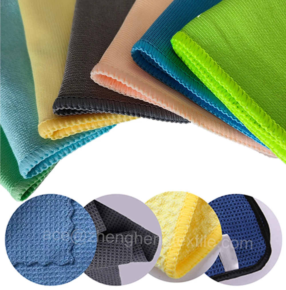 300GSM 30*30cm 40cm *40cm Lint Free Microfiber Glass Cleaning Cloth Window Glass Car Wash Clean Scrubbing and Dusting Towel