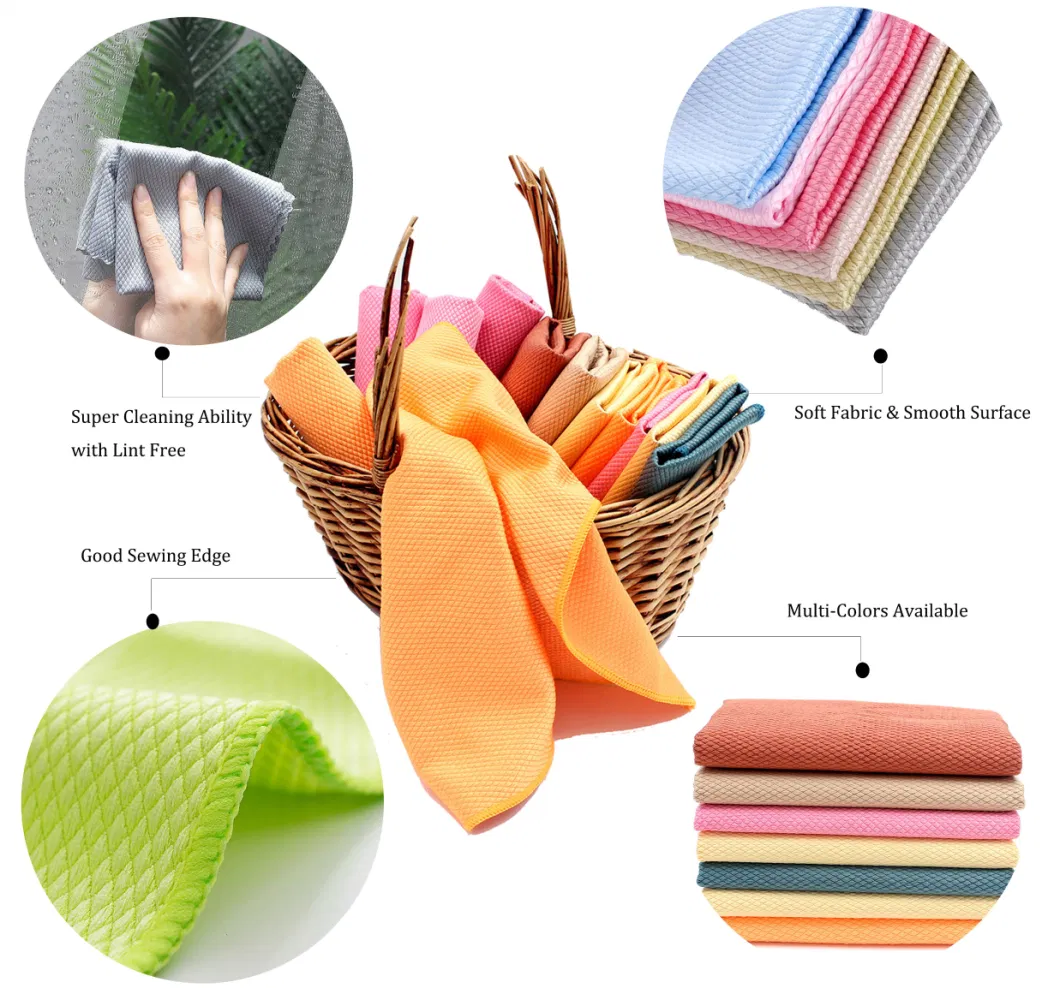 Microfibre Fish Scale Glass Lens Wash Cleaning Cloth