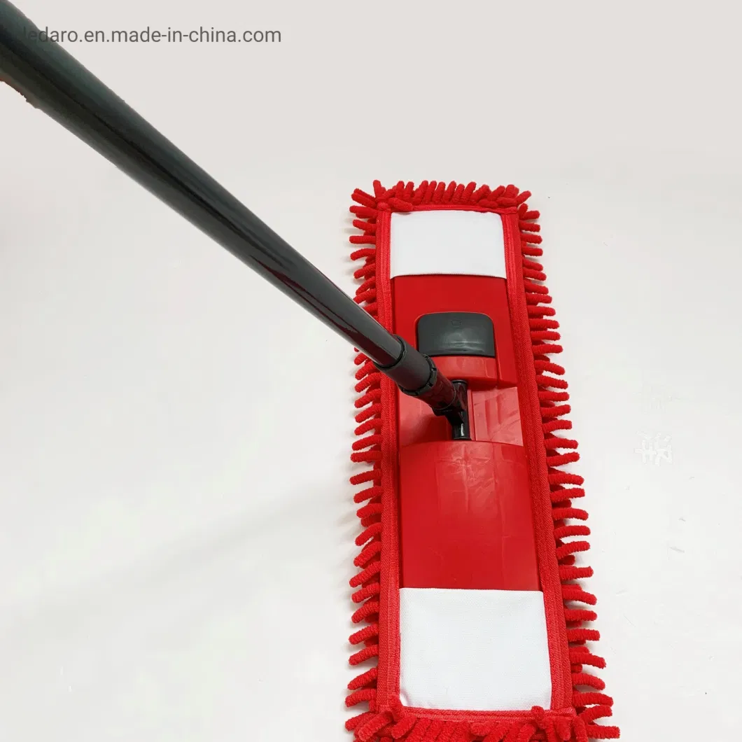 Customized Color Wholesales Flat Mop with Microfiber Washable Refill Metal Telescopic Handle for Home Office Cleaning