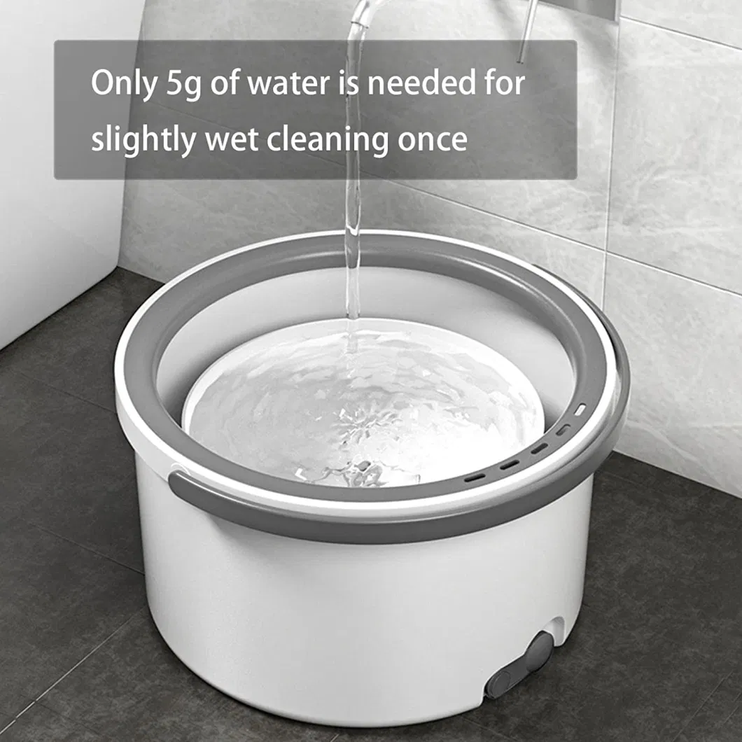 Mop and Bucket Set, Spin Stainless Steel Mop with Washable Microfiber Mop Pad, Support Self Separation Sewage