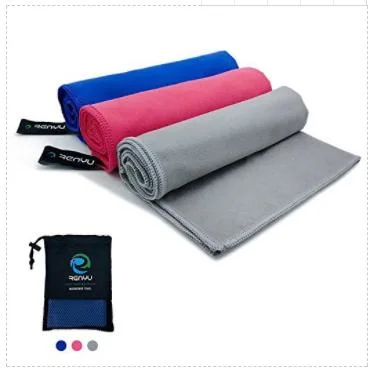 Absorbent Sweat Sports Towel Set Microfiber Suede Quick Dry Beach Travel Camping Bath Yoga Fitness Exercise Gym Outdoor Printed Microfibre Towel