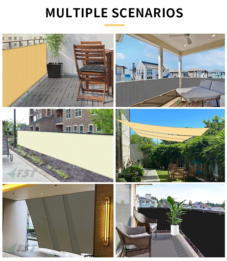 Balcony System Safety Screen Fabric Cloth + UV Material Privacy Balcony