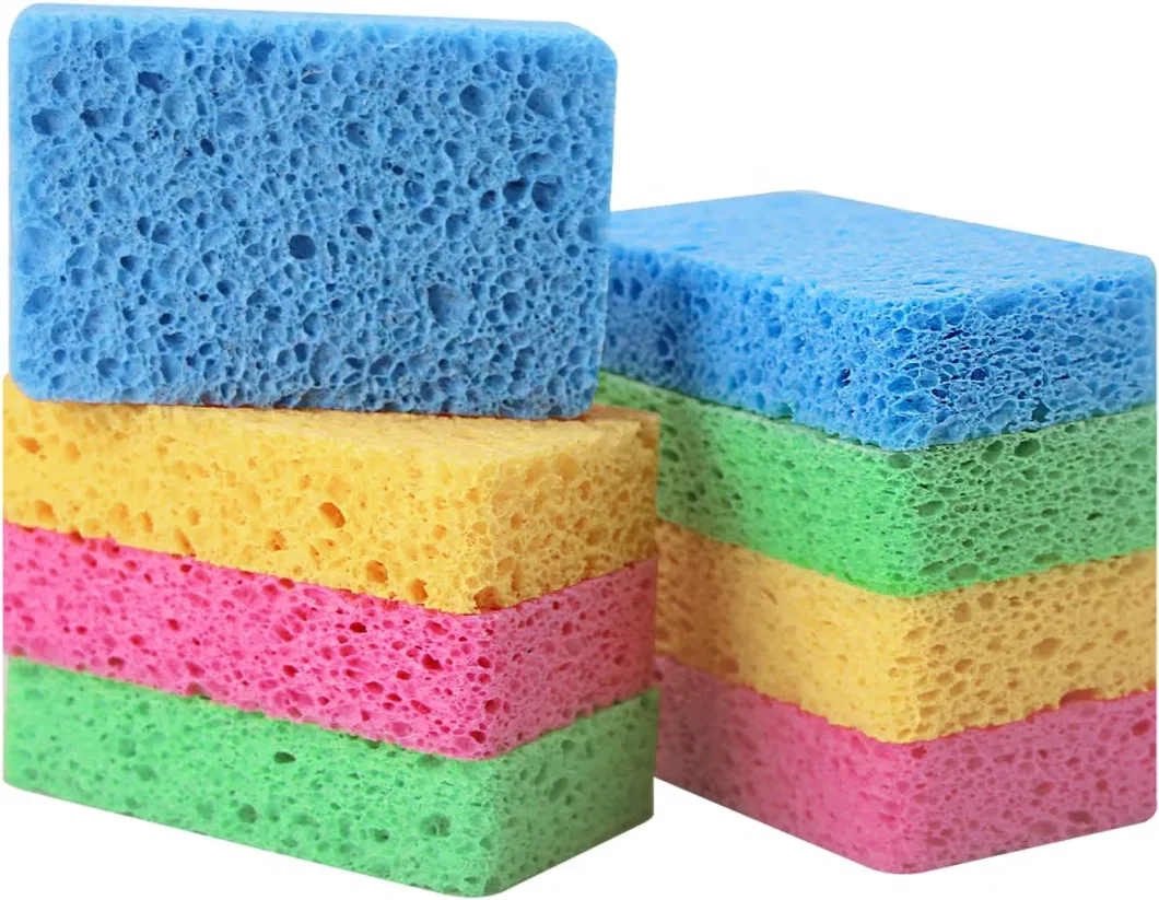 Kitchen Sponge Natural Sponges for Dishes Compressed Wood Pulp Sponges