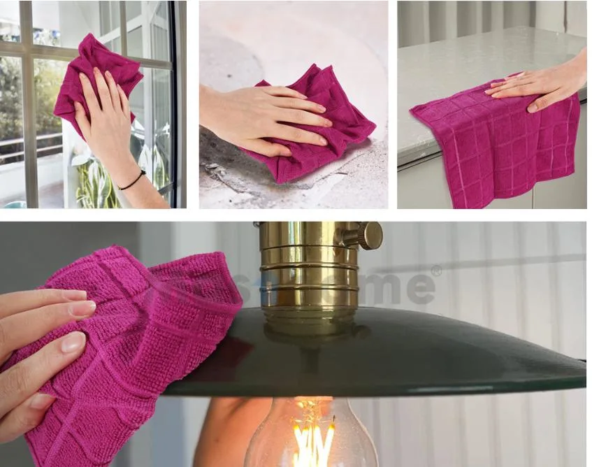 Masthome 4 PCS Microfiber Cleaning Cloth Set Strong Water Absorbent Dish Washing Towel Kitchen Cleaning Rags