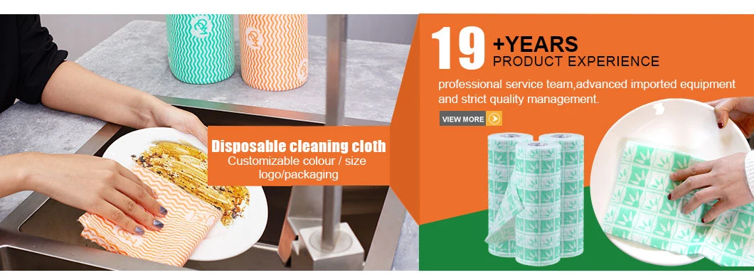 ISO9001 Disposable Washable Nonwoven Fabric House Cleaning Water Absorption Dishcloths