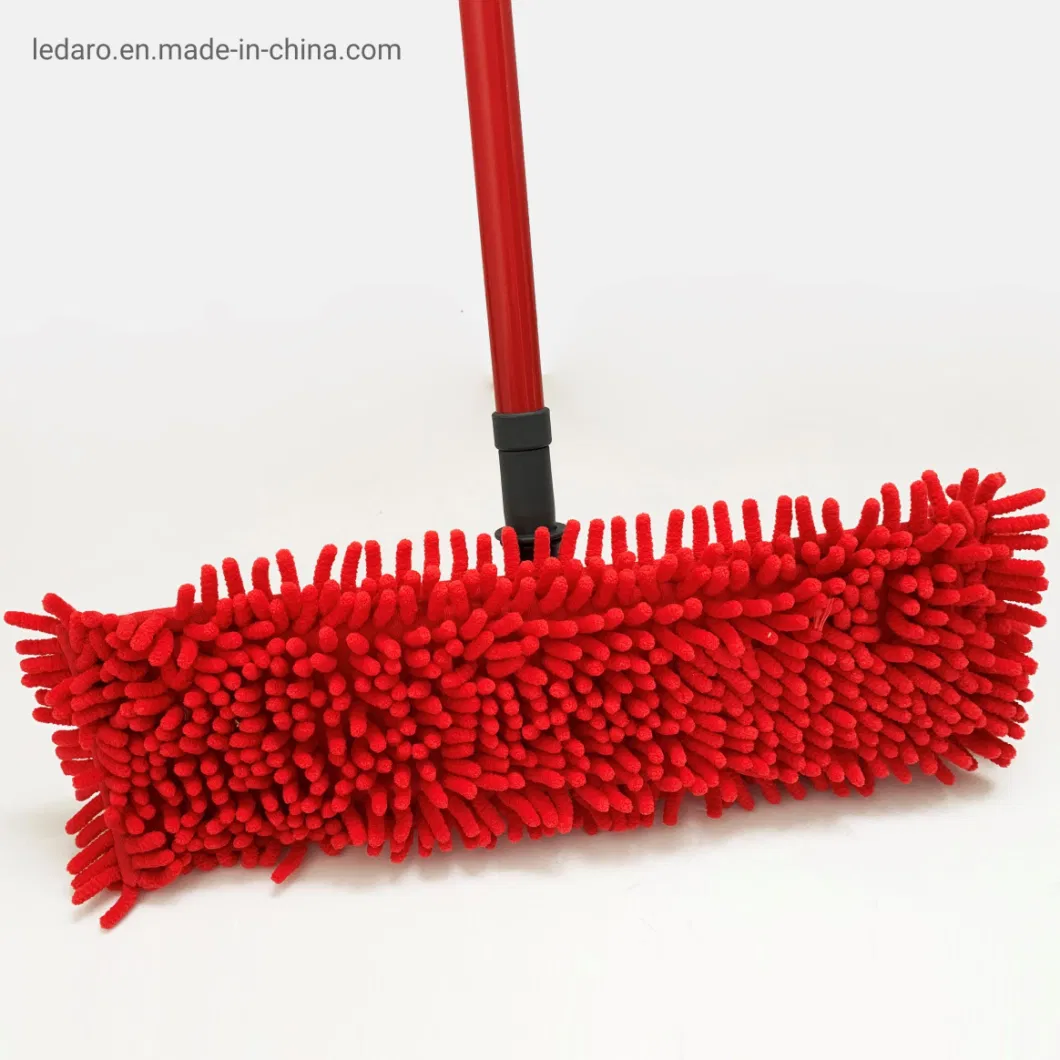 Factory Price Flat Mop for Dry Floor Matel Stainless Steel Telescopic Pole Microfiber Refill Washable Pad