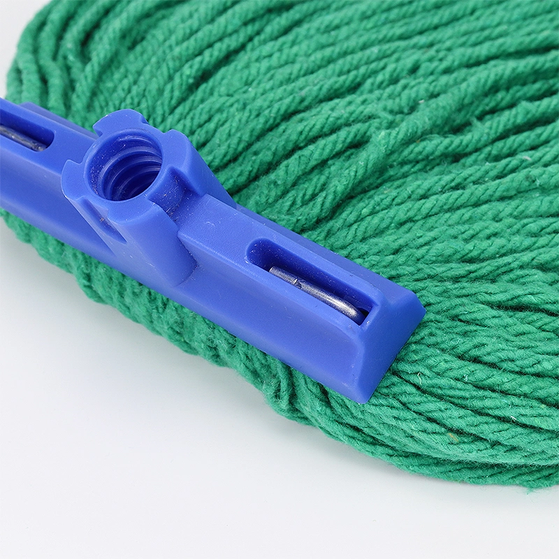 Custom Detachable Wet Round Screw on Cotton Mop Head Looped for Floor Clean