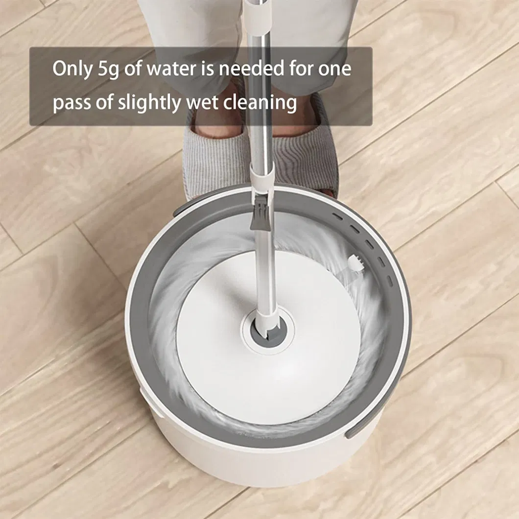 Mop and Bucket Set, Spin Stainless Steel Mop with Washable Microfiber Mop Pad, Support Self Separation Sewage