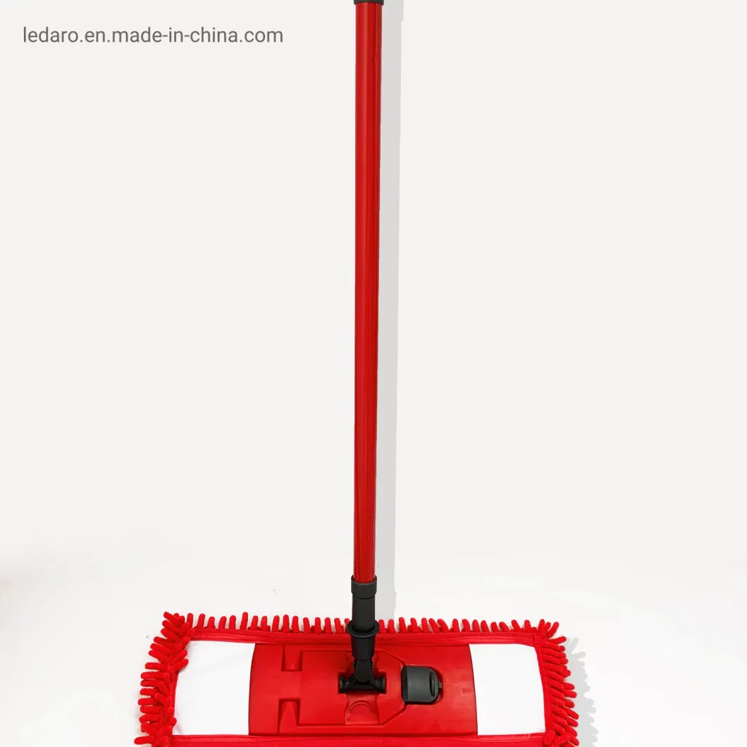 Factory Price Flat Mop for Dry Floor Matel Stainless Steel Telescopic Pole Microfiber Refill Washable Pad