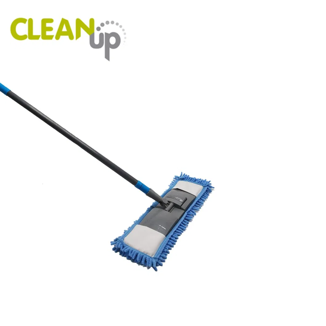 Chenille Microfiber Flat Mop Floor Cleaning Mop, Wet Dry Used Mop Household Dust Mop, Manufacturer Customize Colors with Telescopic Handle