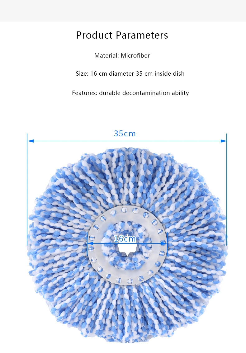 Esun Thickened Rotary Spin Mop Replacement Heads Microfiber Mop Refills