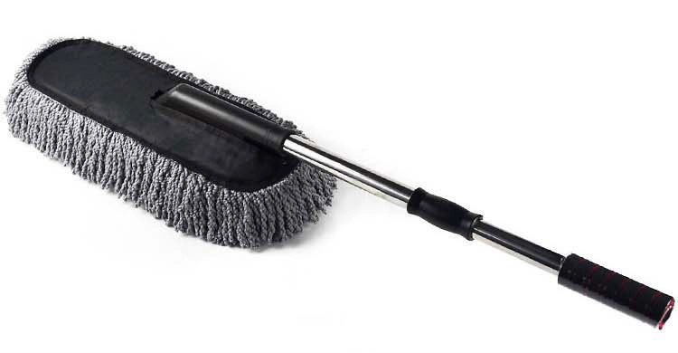 Telescopic Long Handle Hog Hair Car Wash Foam Brush Car Cleaning Mop