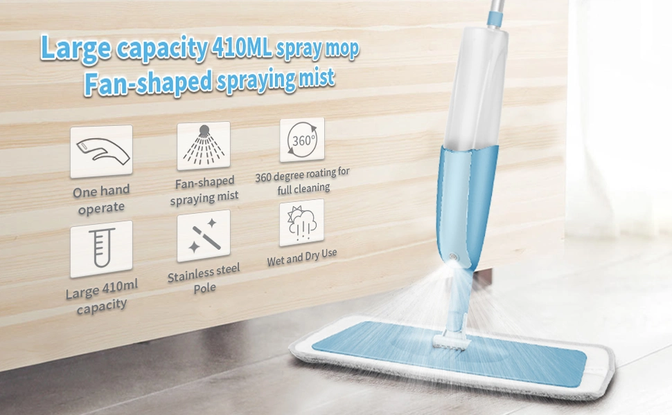 Microfiber Spray Mop for Floor Cleaning Wet Dry Mop