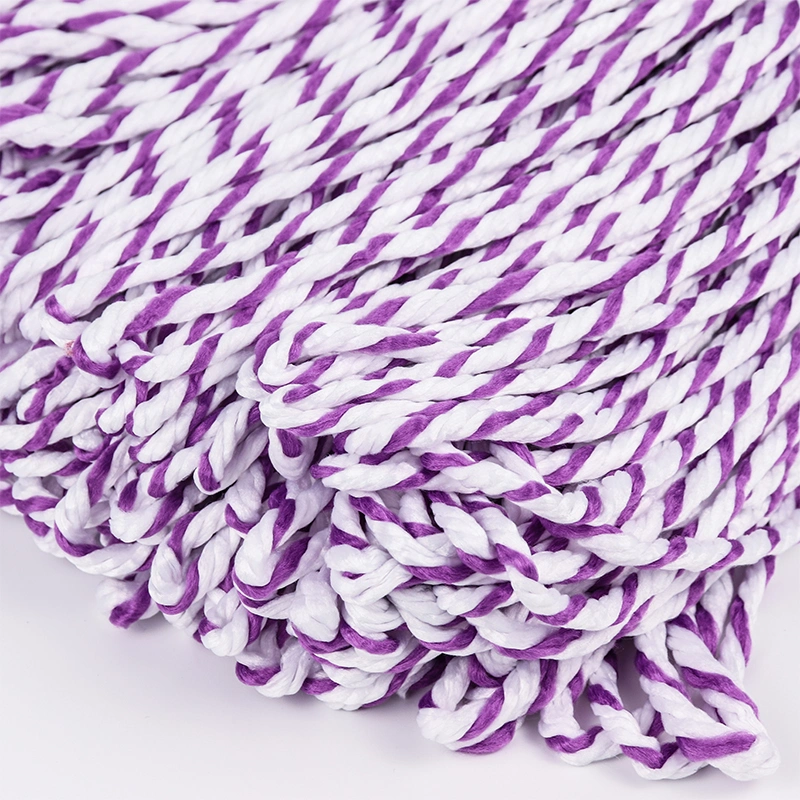 Custom Green Purpleitalian Clean Microfiber Absorbent Mop Head Thread Plastic Replacement Head Cotton Wet Mop Head