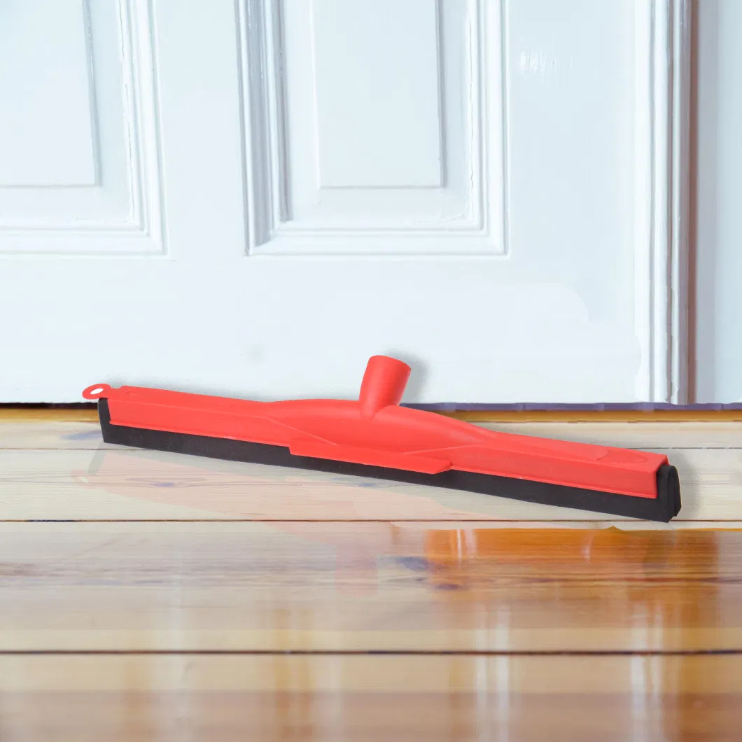 Commercial Plastic Professional Squeegee with Black Dual Moss Rubber