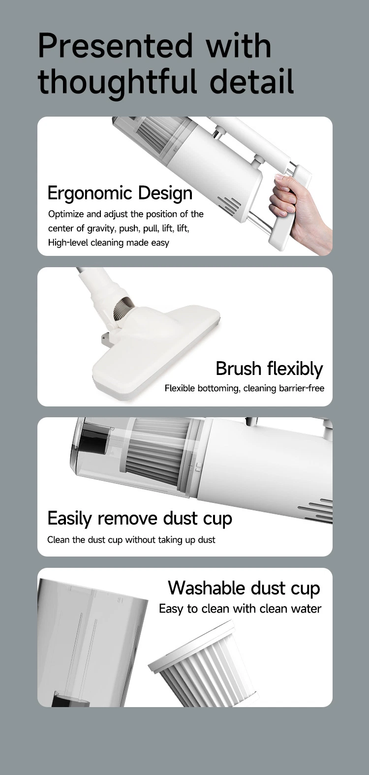 Powerful Suction Dry Use Wireless Handheld Cordless Professional Cleaning Equipment Portable Vacuum Cleaner