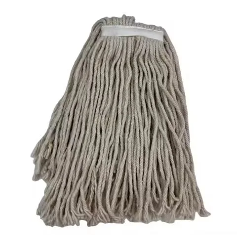 Natural White Friction Spinning Cotton Mop Head Industrial Mop Refill Wet Mop Head