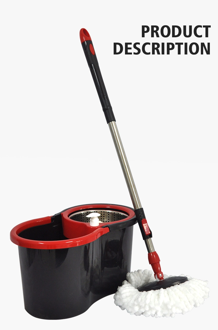 MSN Wholesale Magic Spin 360 Microfiber Mop with Head Refill and Stainless Twisted Pole Bucket