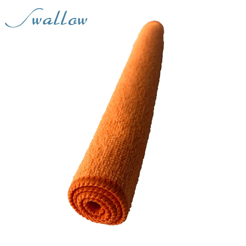 Microfibre Warp-Knitted Towel Orange Color 30*30cm Cleaning Cloths