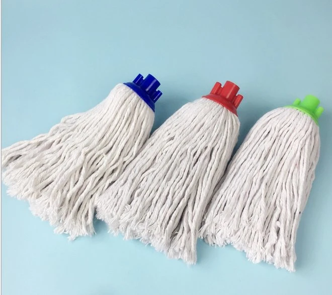 Easy Sell Items Washable Wet Microfiber Cotton Floor Mop Head with Plastic Socket