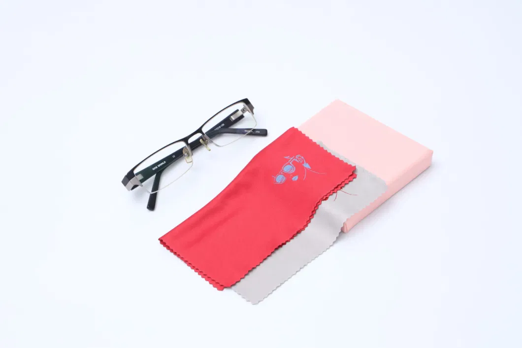 Silk Screen Logo Printing Microfiber Lens Cleaning Cloth for Sunglasses