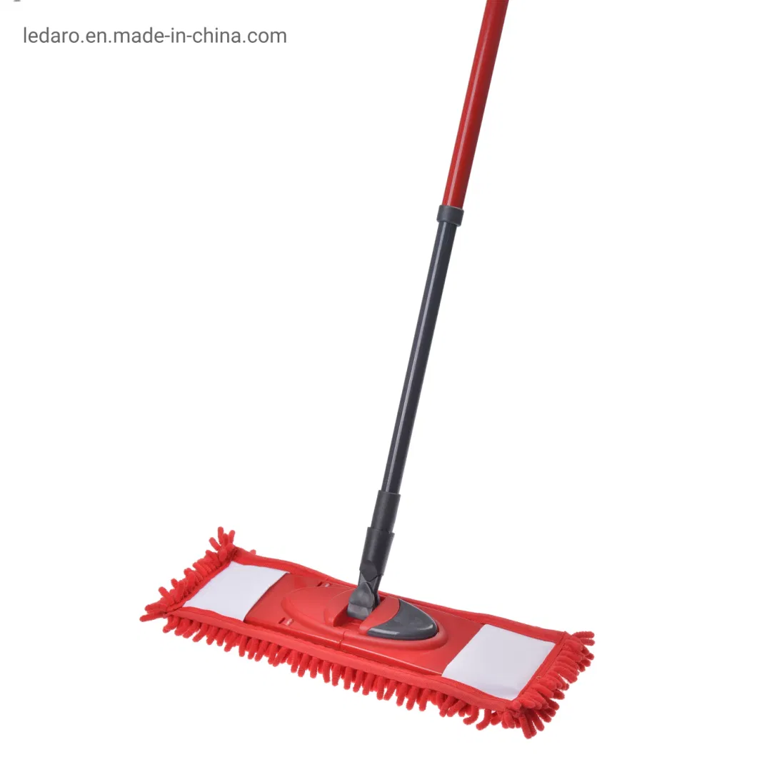 Factory Price Flat Mop for Dry Floor Matel Stainless Steel Telescopic Pole Microfiber Refill Washable Pad