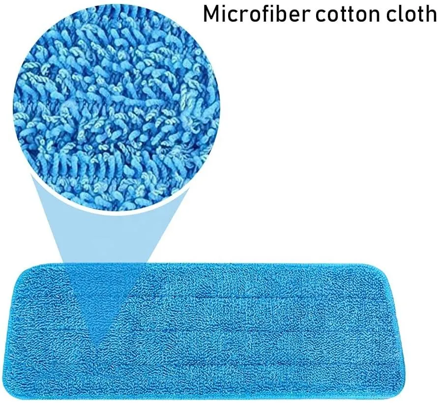 Low Price Spray Mop Head Replacement for Wet Dry Mops Washable Blue Microfiber Flat Cleaning Mop Pad