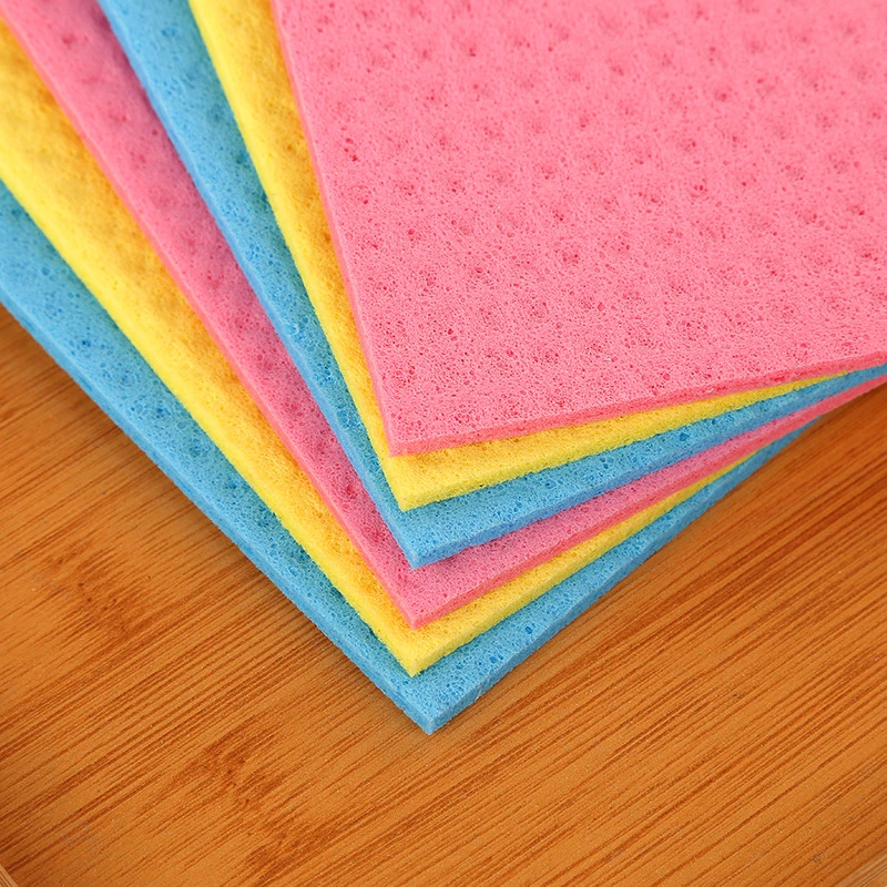 Custom Color Multi Purpose Swedish Dishcloths Cellulose Sponge Kitchen Cleaning Cloths Spain Style