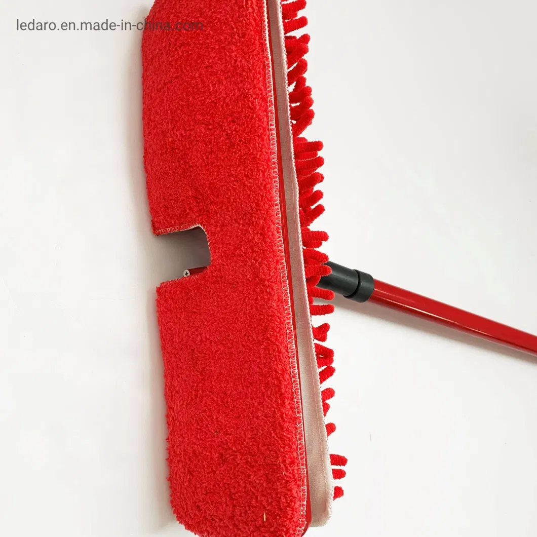 Wholesales Price Damp Dry All Surface Microfibre Flip Mop with Metal Telescopic Handle and Chenille Refill Dobule Side for Home and Office All Floors