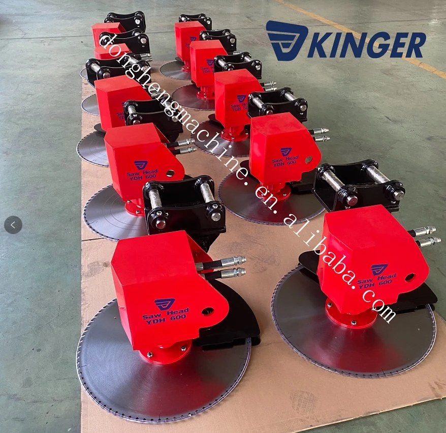 Kinger Circular Saw Rotating Hydraulic Cutter Head for Excavator with High-Speed and Sharp Blades for Sale