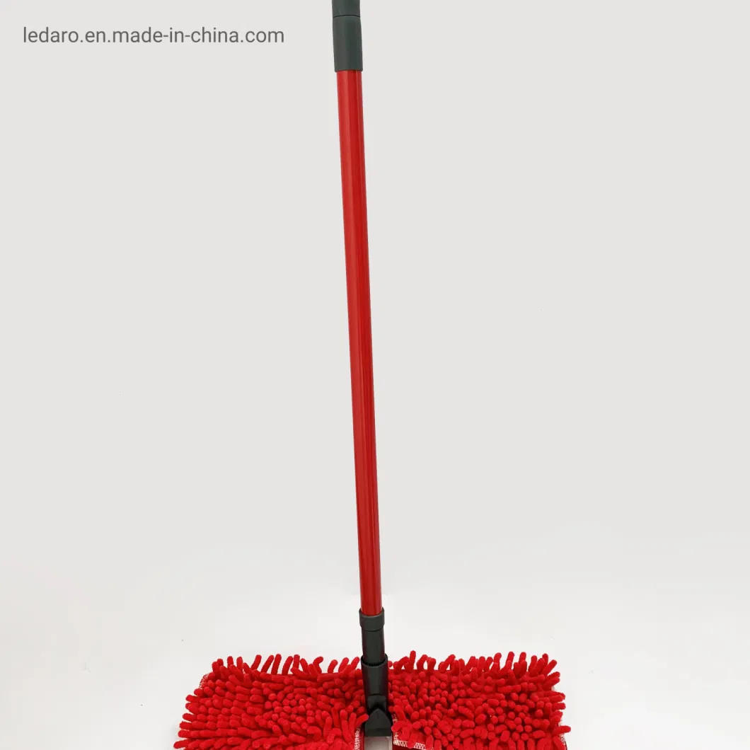 Wholesales Price Damp Dry All Surface Microfibre Flip Mop with Metal Telescopic Handle and Chenille Refill Dobule Side for Home and Office All Floors