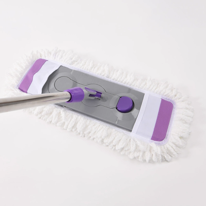 Large Microfiber Stainless Steel Handle Floor Cleaning Flat Mop