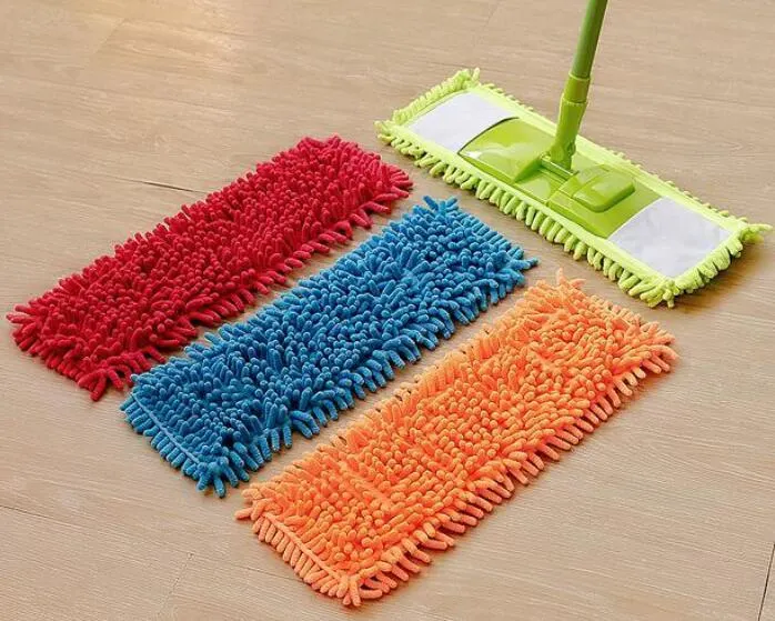 Flat Mop Head Absorbing Water to Clean and Replace Cloth Clip Type Rotating Mop Head