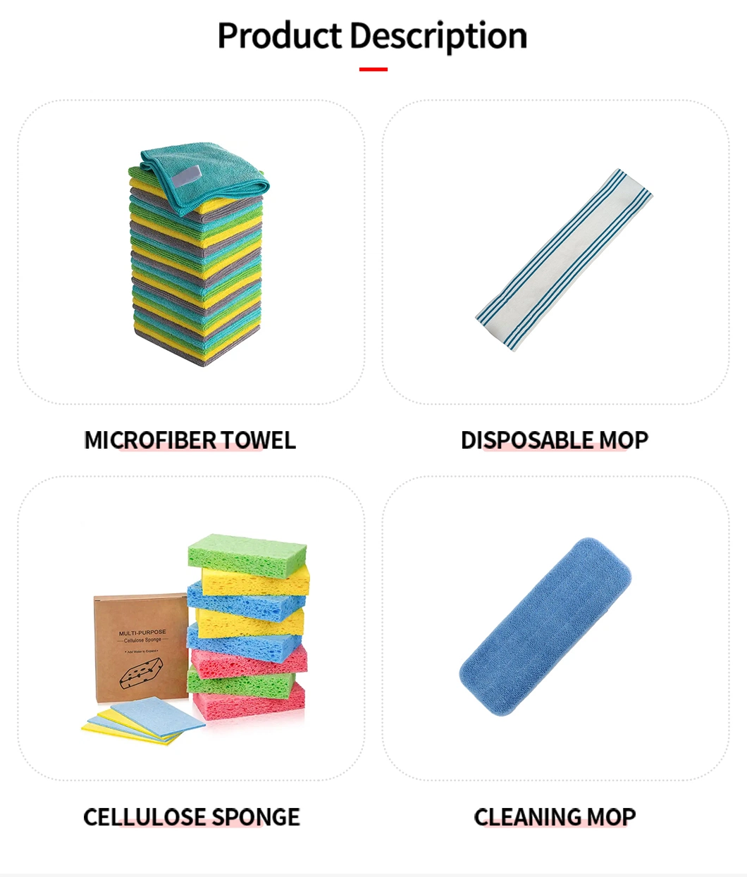 Esun Eco-Friendly Disposable Microfiber Clean Room Mop Pad 18X5 Inch