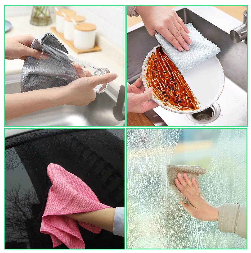 Microfibre Fish Scale Glass Lens Wash Cleaning Cloth
