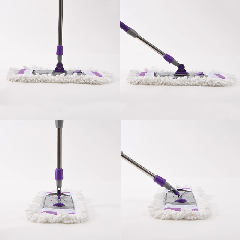 Large Microfiber Stainless Steel Handle Floor Cleaning Flat Mop