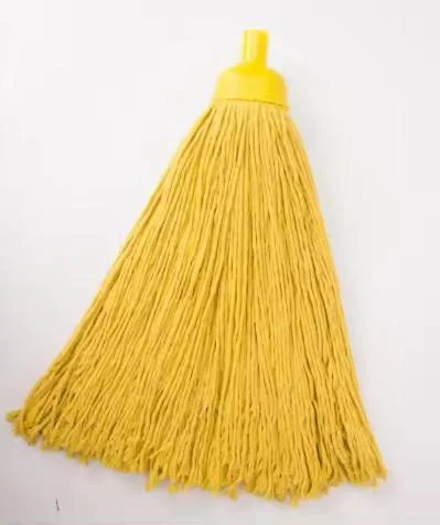 Yellow Yarn Cotton Round Mop Head Refill Replacement Mop Head for Floor Cleaning Product