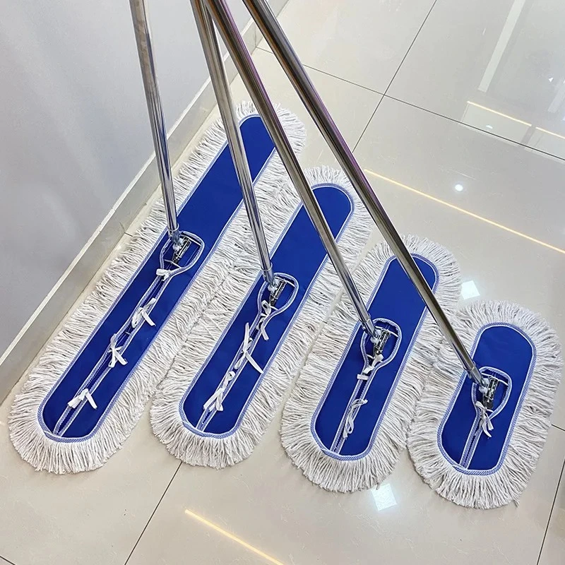 Long Handle Water Absorbing Detachable Microfiber Mop Pads Chenille Head Replacement Dry Floor Cleaning Flat Mops